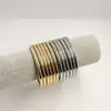 Pulsera Redonda Brillante de Múltiples Capas Simple Exagerada Za Europea y Americana Conjunto de Combinación Libre Joyería de Gama Alta