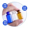Botella Yilin transparente con cuello marrón, ampolla, frasco de vidrio dispensador de polvo liofilizado, botella vacía dispensadora de esencia, se puede personalizar el LOGO