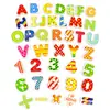 Adesivos magnéticos digitais de madeira coloridos de desenho animado criativos adesivos magnéticos de geladeira educação infantil aprendizado adesivos magnéticos