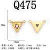 Aço Inoxidável Banhado a Ouro 18K Moda de Luxo Pingente Oval em Formato de Coração Gota D'água Acessórios para Joias de Aço Titânio para Pulseira Colar DIY