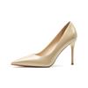 9888T Tacones Altos Zapatos de Mujer Tacón de Aguja Boca Baja PU Espejo Charol Zapatos de Mujer Rojo Angora Boca Baja Zapatos Individuales Zapatos de Mujer para el Trabajo