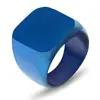 Anillo Europeo y Americano de Venta Caliente Transfronterizo Retro Simple Superficie Lisa 18 mm Acero Inoxidable 304 con Logo Láser Al por Mayor