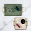 Bandeja rectangular de lujo ligera para taza de agua, taza de té para el hogar, almacenamiento en la sala de estar, plato de fruta, plato de cena, taza, plato de té