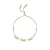 Pulsera de Lujo Ligero de Alta Gama Exquisita con Circonita Microincrustada en Forma de Lazo para Mujer Estilo de Cuerda Ajustable Pulsera de Moda