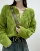 Moda Otoño e Invierno 2025 Nuevo Versátil Suave y Amigable con la Piel Estilo Perezoso Cárdigan de Punto Trenzado Suéter Casual Holgado para Mujer