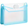 Bolsa de Armazenamento com Botão de Pressão Huajie, Bolsa Impermeável Espessa para Documentos, Bolsa Transparente Resistente ao Desgaste para Classificação de Matérias Escolares, Bolsa Organizadora de Documentos