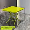 Mesa Plegable Redonda Pequeña de Acero Inoxidable para Casa de Alquiler para Comer y Tareas Mesa Cuadrada para Puesto Exterior