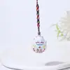 Pingente de Sino Gato da Sorte para Celular, Sino de Vento Pintado para Bênção e Riqueza, Pingente de Metal para Celular