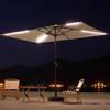 Sombrilla Rectangular con Poste Central, Parasol de Exterior, Impermeable y a Prueba de Sol, Sombrilla de Sol para Patio, Sombrilla Comercial Grande para Terraza de Cafetería al Aire Libre