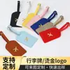 Set de Etiquetas para Equipaje Colgante de Viaje de Cuero PU Portatarjeta de Identificación para Maleta Tablero Anti-Pérdida de Tarjeta de Embarque Avión