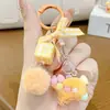 Chaveiro de garrafa de areia movediça estrela dopamina preenchida com óleo, pingente de bolsa requintado, decoração de mochila de estudante, chaveiro atacado