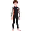 Traje de baño de una pieza nuevo y popular para niños, de manga larga, protección solar, secado rápido, para exteriores, snorkel, traje de baño contra medusas, tallas pequeñas y medianas para niños
