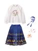Traje de Actuación para Coro Infantil Hanfu Estilo Chino para Niños Falda Cara de Caballo para Niñas Traje de Actuación de Animación para Estudiantes de Primaria