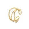 Colección Pendientes de Aro Irregulares Chapados en Oro de 14 Quilates Plata S925 Collar Geométrico Anillo Redondo Ondulado