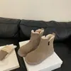 ¡Versión de piel de vaca! Botines de suela gruesa para mujer primavera otoño e invierno nuevos botines retro Martin planos Chelsea ajustados