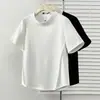 2026 Verão Novo Design Renda Manga Vazada Manga Curta Emagrecedor Camiseta Top para Mulheres Plus Size 9629