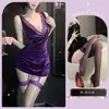 Uniforme de Saia Bodycon de Renda Sexy, Pijama de Tentação Puro Desejo, Conjunto Qqny, Conjunto Vazado, Saia Bodycon de Renda Sexy