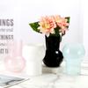 Jarrón de Cristal de Lujo Ligero Europeo Porcelana Negra Porcelana Blanca Fabricante Venta al por Mayor Dropshipping Hidropónico Cultivo en Agua Arreglo Floral Arte Adornos