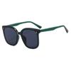 Gafas de sol GM negras y grises nuevas de 2024 para mujer, de verano, con cara redonda, estilo coreano, modernas, con montura grande, anti-UV, para el cabello.