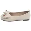 Sapatos Loafer de Solado Macio Feminino Primavera Verão Antiderrapantes Sapatos para Gestantes Boca Rasa Sapatos Únicos Laço Fundo Plano Sapatos de Trabalho Slip-on Sapatos Femininos