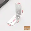 Soporte de Esquina sin Manija en Forma de L, Marco de Perfil de Aluminio Engrosado Soporte de Esquina Fijo, Accesorios de Ángulo de Hierro para Conexión en Ángulo Recto de Puertas y Ventanas de Aluminio