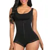 Macacão Cruzado Europeu e Americano Popular de Renda Triangular de Borracha com Botões e Zíper, Corset Modelador com Alças, Controle de Barriga, Levanta Bumbum