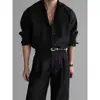Camisa Marrom Manga Longa Masculina Estilo Old Money Atacado de Fábrica Transfronteiriço Verão Sem Ferro Secagem Rápida Estilo Old Money