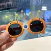 Óculos Polarizados de Desenho Animado Caterpillar para Crianças Óculos de Sol Fofos para Fotos e Brincadeiras Flor Estudante Formiga Óculos de Sol de Silicone Fofos