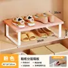 Armário de sapatos prateleira em camadas rack de armazenamento armário organizador de prateleira divisória de sapato de couro prateleira de armazenamento divisória de sapato doméstico