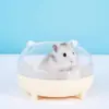 Banheiro para hamster banheira bacia de areia para banho vaso sanitário uso duplo urso dourado areia para banho areia para urina à prova de respingos primeira geração de pelo