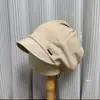 Chapéu Korean Style de Aba Curta Franzido para Mulheres Outono/Inverno Moda Preguiçosa Diário Chapéu para Frio Circunferência da Cabeça Grande Sensação de Luxo Chapéu Cobertura para a Cabeça