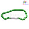 Venta al por mayor de fábrica 8cm Mosquetón verde bloqueable Llavero de coche Gancho rápido para exteriores