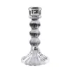 Candelabro de Vidrio de Columna Romana Europea Mesa de Comedor Cena Romántica a la Luz de las Velas Atmósfera Romántica Candelabro Transparente Artesanías Adornos