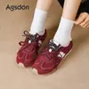 Zapatillas de Entrenamiento Alemanas Rojas Augusden para Mujer 2026 Nuevas de Verano Casuales Retro Zapatos Minimalistas Zapatillas Ballet Forrest Gump