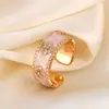 Anillo de Lujo Ligero de Moda Coreana Tendencia en Tiktok con Microincrustaciones de Diamante y Madreperla para Mujer con Acabado de Alta Gama Que No Se Desvanece