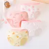 Roupa íntima de Algodão Puro Classe A para Bebês Meninas, Antibacteriana, Respirável, Cueca Boxer de Cintura Média com Desenho de Estudante, Shorts para Meninas, Cuecas
