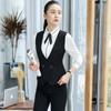 Colete Profissional de Primavera Feminino Estilo Coreano Conjunto de Colete Profissional de Negócios Recepção de Hotel Roupas de Trabalho para Entrevista