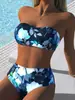 2027 Comercio Exterior Transfronterizo de Amazon Europeo y Americano Estampado de Leopardo Sexy de Moda Conjunto de Dos Piezas Traje de Baño para Vacaciones en la Playa