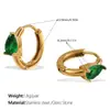 Moda Transfronteriza Europea y Americana Lujo Accesible Pendientes de Forma Geométrica Pendientes Personalizados Retro de Acero Inoxidable Chapado en Oro de 18K Accesorios para Mujer