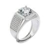 Anel de casal anel de diamante feminino simulação zircão anel de casamento aberto mão rápida dominador casal vivo anel anel masculino