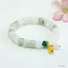 Pulsera de Jade Natural Guan Yu Jade Verde de Tianshan Círculo Único para Mujer Venta al por Mayor de Fábrica Transmisión en Vivo Dropshipping S3050503