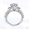 AliExpress Wish comercio exterior mano rápida más vendido anillo de circonita incrustada damas anillo de diamantes suministro comercio exterior anillo de compromiso de diamantes