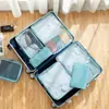 Set de Bolsas de Almacenamiento para Viaje Bolsas con Cordón para Empacar Organizador de Maleta para Ropa Caja para Ropa Interior Juego de Siete Piezas