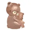 Br0389E Urso Fofo Abraçando Estilo Desenho Animado Adesivo de Parede Autoadesivo Dia das Mães Quarto das Crianças Decoração de Jardim de Infância