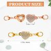 Juego de hebillas magnéticas para joyería, muy popular en Amazon, con diamantes de imitación redondos en forma de corazón.