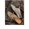 Zapatillas de Casa Baotou Nicho Modelo Nuevo 2026 Color Oro y Plata Mocasines con Cordones Sandalias Casuales Versátiles para Mujer Verano Uso Exterior