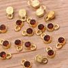 16 colores 6*9mm diy aleación joyería cristal dorado incrustado ladrillo ladrillo Taza colgante collar pulsera pendientes accesorios
