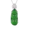 Colgante Kabas de Plata de Ley S925 con Calcedonia de Alto Hielo "Fu Dou" Collar de Moda Versátil para Mujer En Stock Venta al por Mayor