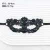 Máscara de Halloween Accesorios para Transmisión en Vivo Mascarada Gótica Cosplay Máscara de Encaje Negro Máscara para Ojos de Adulto