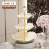 Bandeja de Doces e Frutas Secas para Sala de Estar, Uso Doméstico, Prato de Frutas Multicamadas de Luxo Leve, Bandeja de Frutas para Mesa de Centro, Petiscos para Recepção, Peça de Exposição de Sobremesas